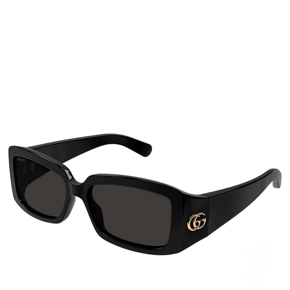 Authentic* Gucci Black Rectangular Sunglasses W/Bold Frame
